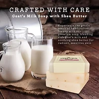 Lovery Handmade Goat Milk Soap Bars with Organic Shea Butter - 3Pack Hydrangea Rose Scent Made in USA