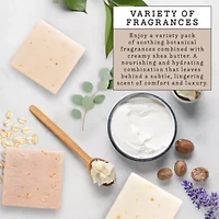 Lovery - Handmade Goat Milk Soap Made in USA with Organic Shea Butter - Goats Milk Soap Bars - Oatmeal, Eucalyptus Lavender, Patchouli Sandalwood Bar - All Natural Soap Bar, 3 Pack