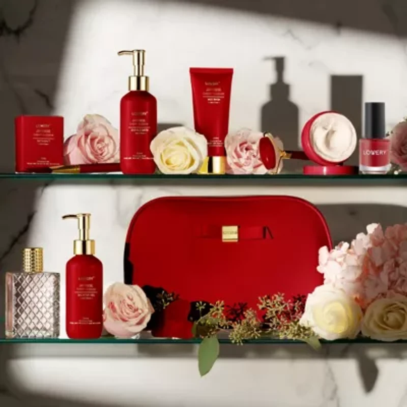 Lovery Japanese Cherry Blossom Beauty Body Care - 11Pc Cosmetic Bag Set