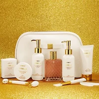 Lovery Vanilla Scented Beauty Body Care - 10Pc Cosmetic Bag Set