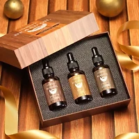 Lovery 3-Pack Beard Oil For Men with Argan Oil and Jojoba Oil Gift Set - Sandalwood, Vanilla, and Cedarwood Scent