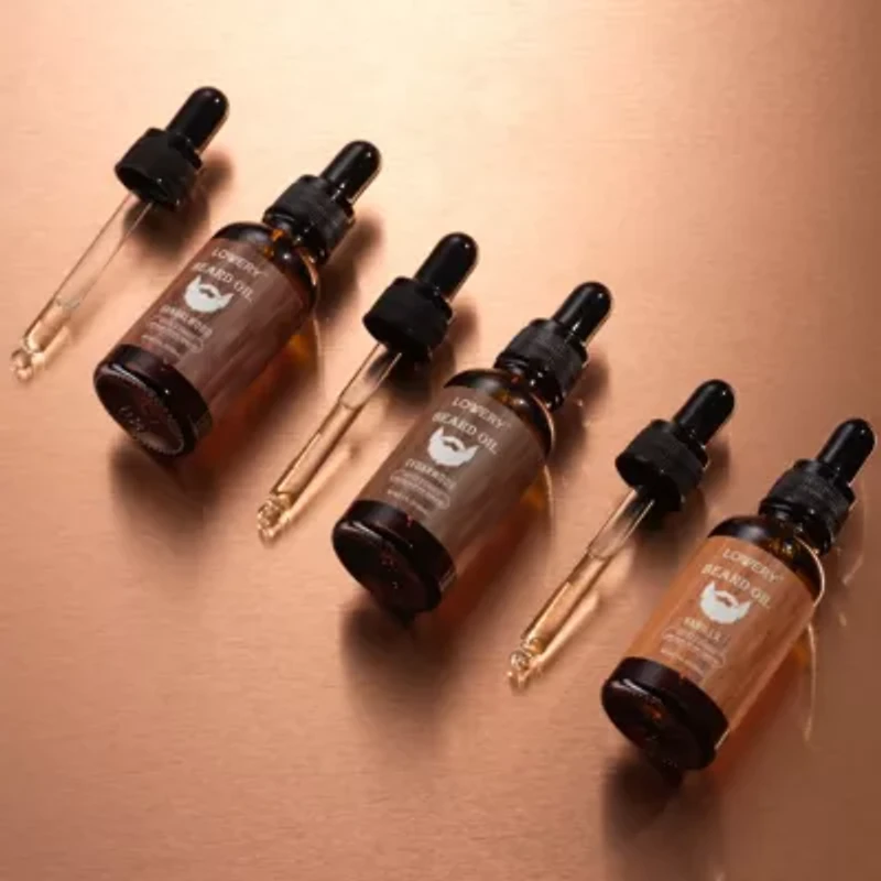 Lovery 3-Pack Beard Oil For Men with Argan Oil and Jojoba Oil Gift Set - Sandalwood, Vanilla, and Cedarwood Scent