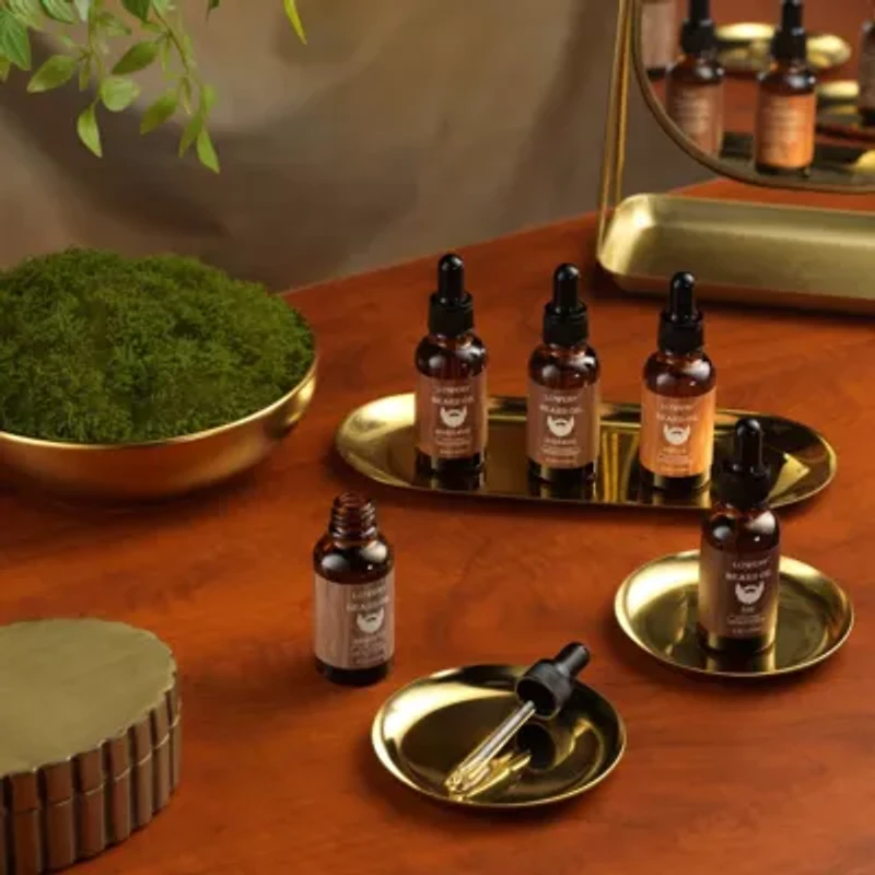 Lovery Mens Beard Oil Gift Set - 5Pc Beard Oils with Argan and Jojoba