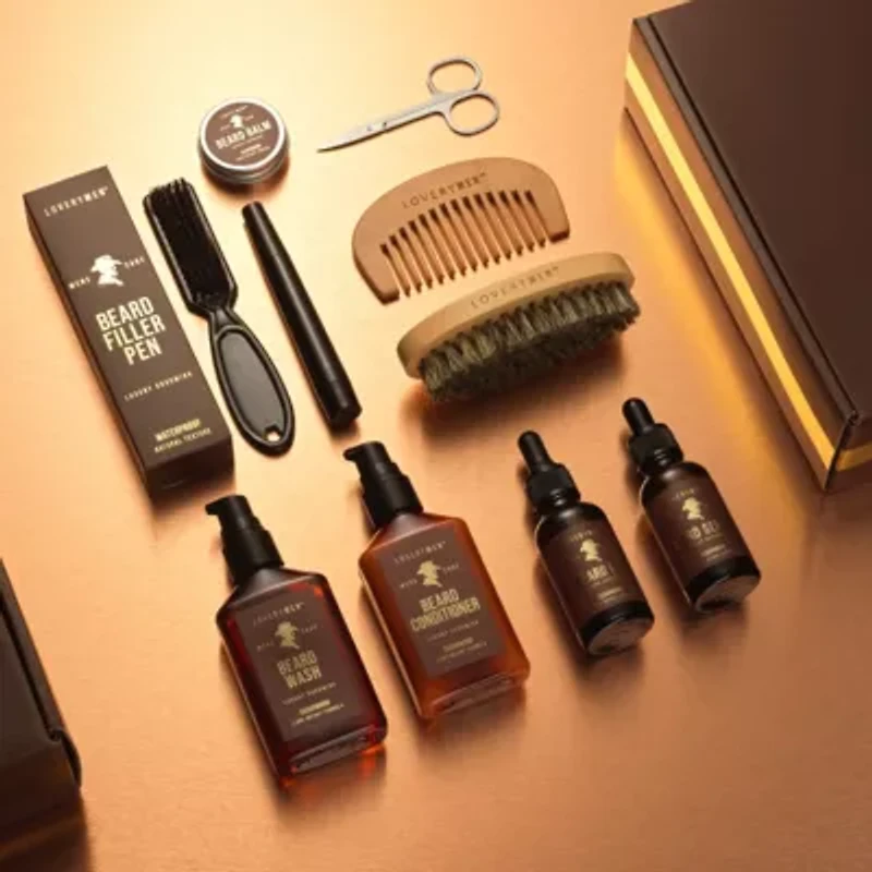 Lovery LoveryMEN Beard Care Kit - 12pc Mens Grooming Gift Set