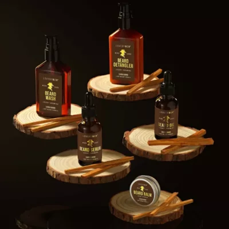 Lovery LoveryMEN Beard Care Kit - 11Pc Sandalwood Scented Grooming Kit