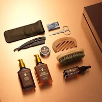 Lovery LoveryMEN Beard Care Kit - 11Pc Sandalwood Scented Grooming Kit