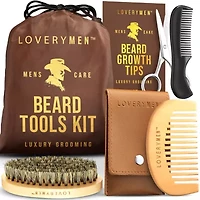 Lovery LoveryMEN Beard Tools Kit - 7pc Mens Grooming Gift Set