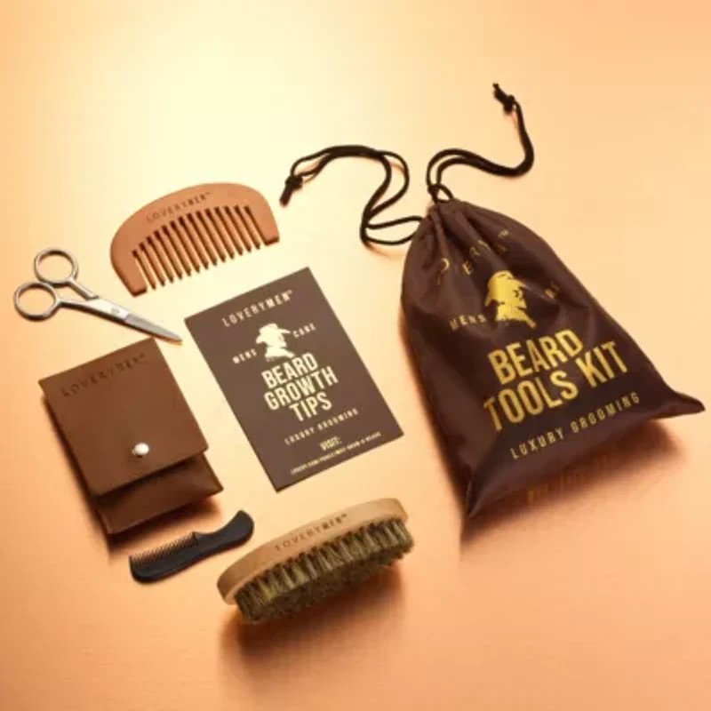 Lovery LoveryMEN Beard Tools Kit - 7pc Mens Grooming Gift Set