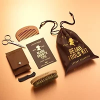 Lovery LoveryMEN Beard Tools Kit - 7pc Mens Grooming Gift Set