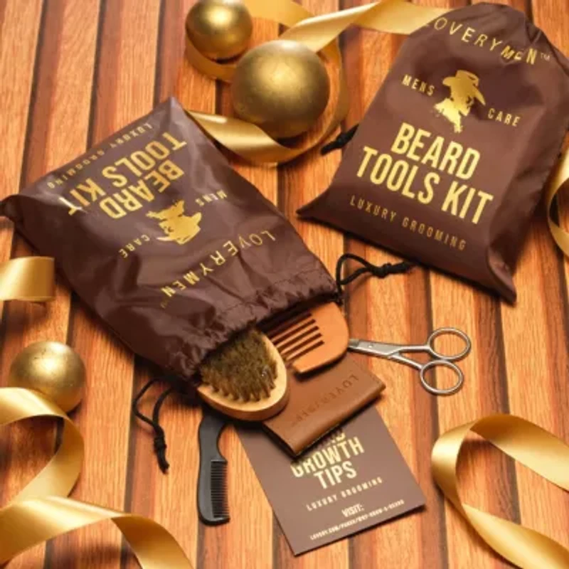 Lovery LoveryMEN Beard Tools Kit - 7pc Mens Grooming Gift Set