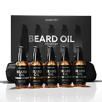 Lovery LoveryMen Deluxe Beard Oils - 5pc Beard Softener Grooming Gift Set