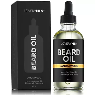 Lovery LoveryMen Sandalwood Beard Oil - 4oz Nourishing & Moisturizing Oil