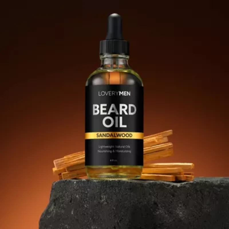 Lovery LoveryMen Sandalwood Beard Oil - 4oz Nourishing & Moisturizing Oil
