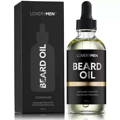 Lovery LoveryMen Cedarwood Beard Oil - 4oz Nourishing & Moisturizing Natural Oil