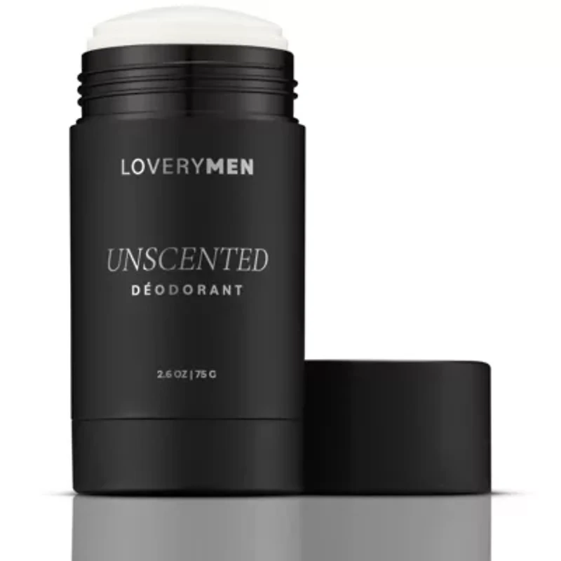 Lovery Mens Unscented Anti-Perspirant Deodorant Stick - 2.6oz Aluminum Free