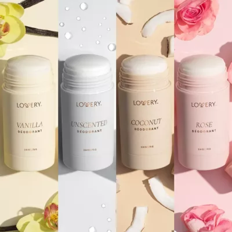 Lovery Womens Aluminum Free Deodorant Sticks - 4pc Gift Set