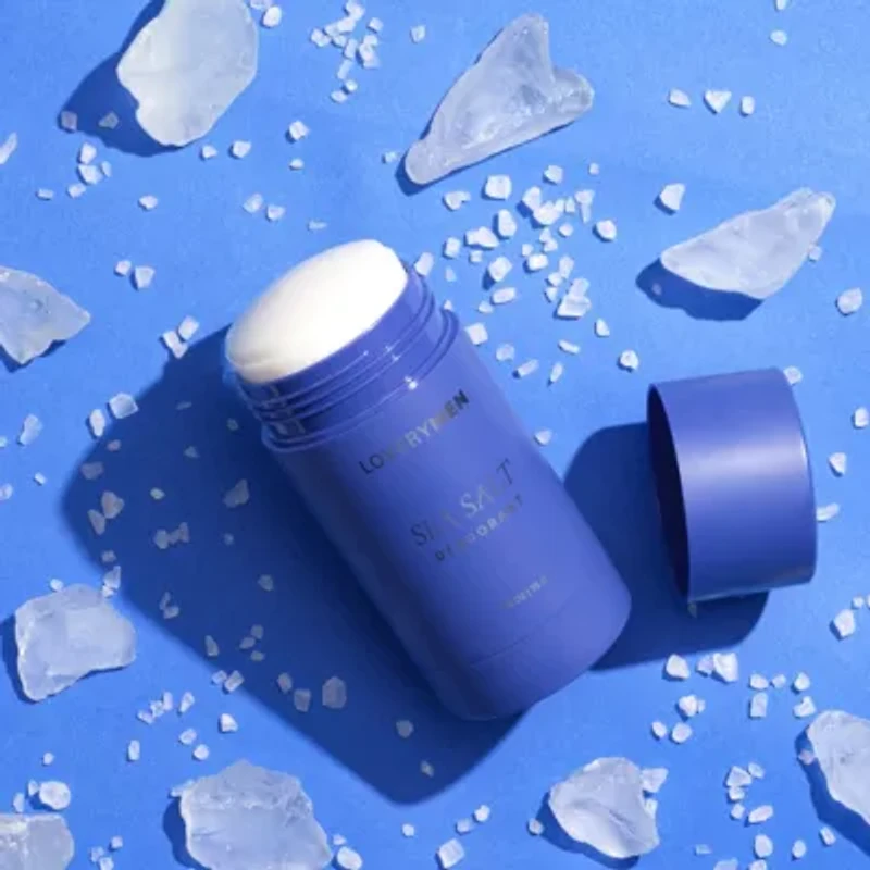 Lovery Sea Salt, Eucalyptus, Unscented Mens Anti-Perspirant Deodorant Stick - 3Pc Aluminum Free