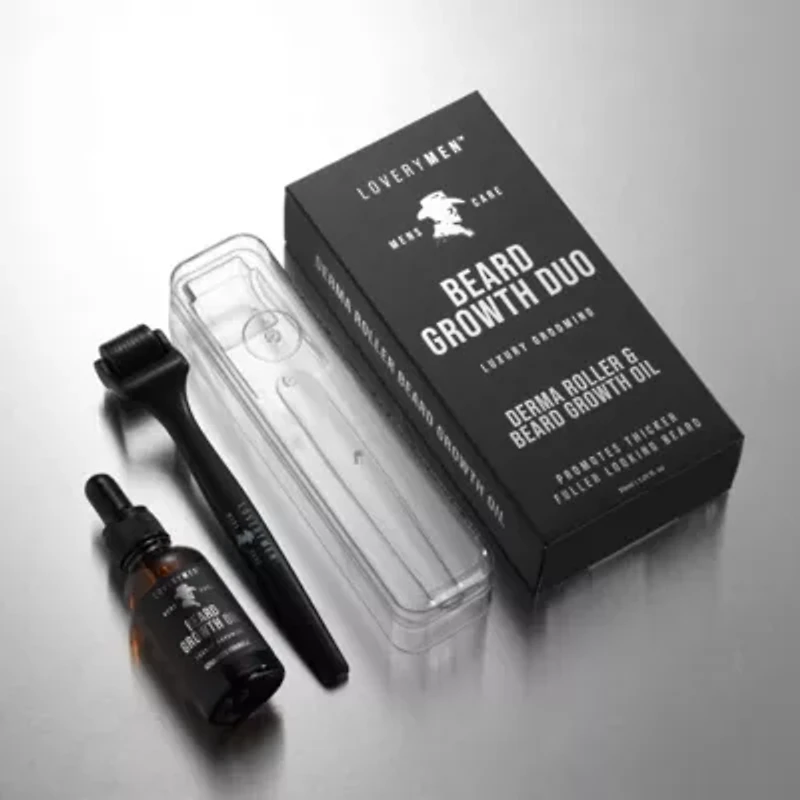 Lovery LoveryMen Beard Dou Growth Kit - 2pc Derma Roller with Beard Growth Oil