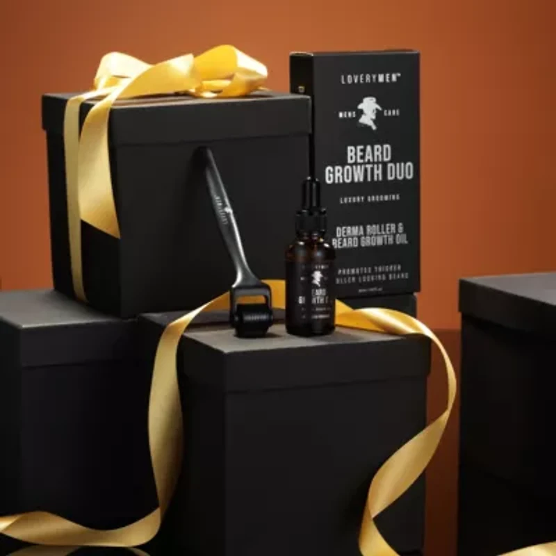Lovery LoveryMen Beard Dou Growth Kit - 2pc Derma Roller with Beard Growth Oil