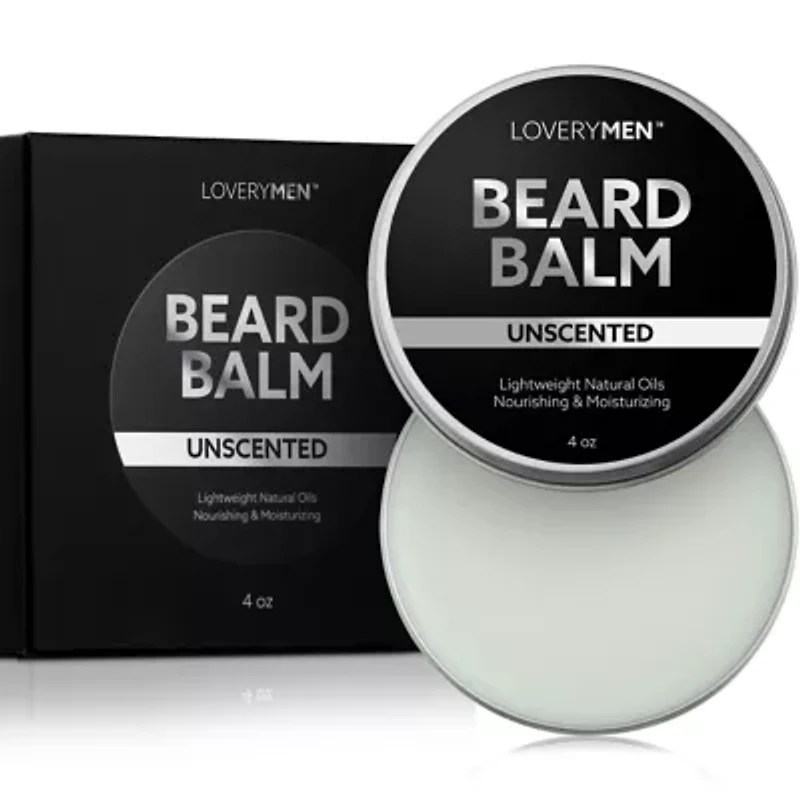Lovery LoveryMen Unscented Beard Balm - 4oz Beard Cream & Softener
