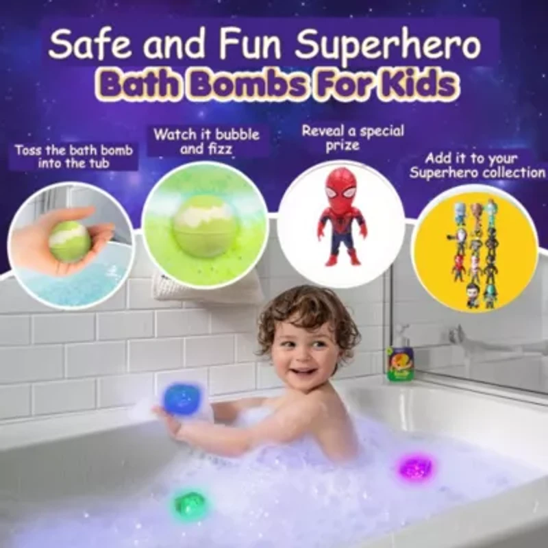 Lovery 12-Pc. Superhero Bath Bombs Gift Set with Surprise Toy