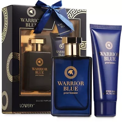 Warrior Blue Bath and Body Gift Set - Mens Home Spa Pampering Package