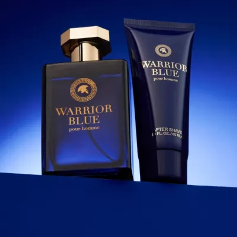 Warrior Blue Bath and Body Gift Set - Mens Home Spa Pampering Package