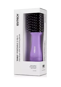 Portable 2-in-1 Hair Dryer With Volumizing Brush