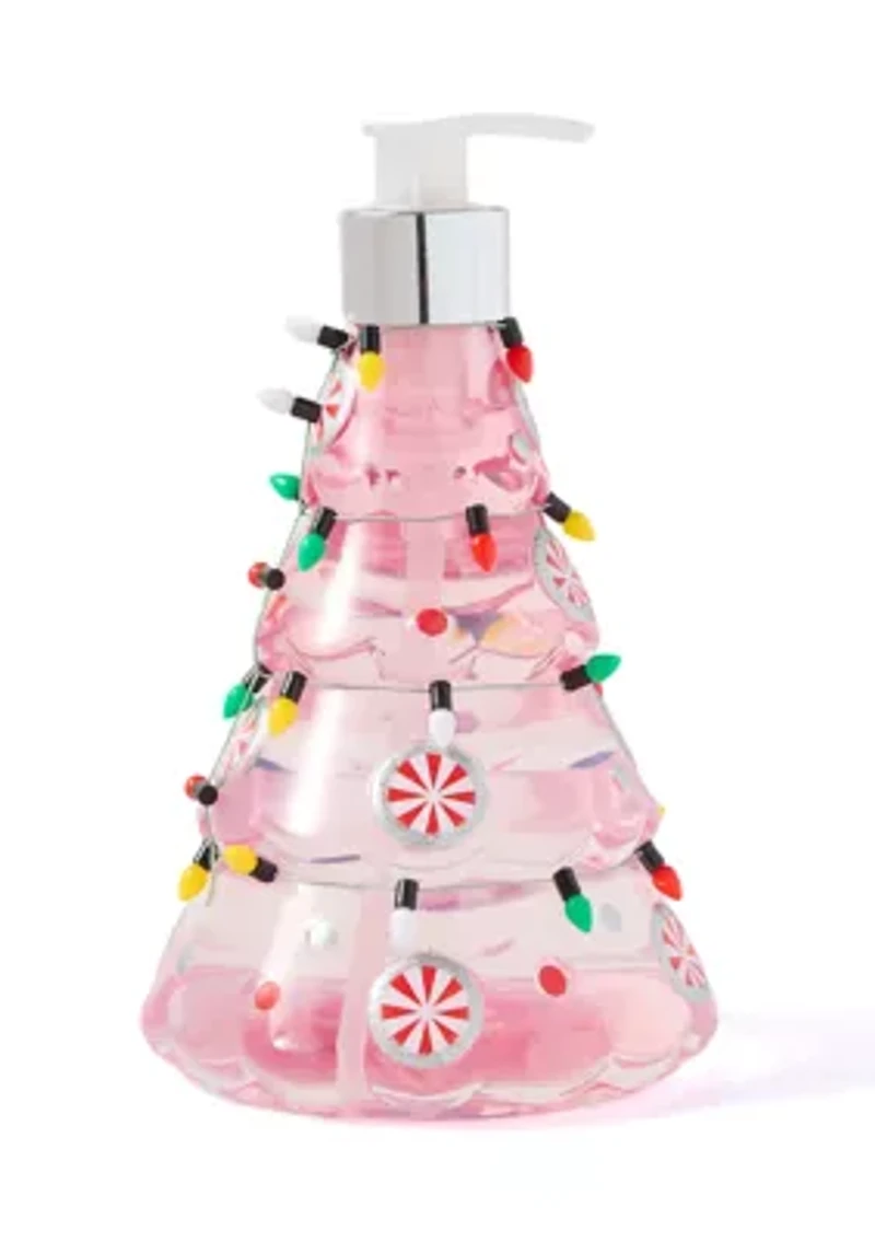 Pink Christmas Tree Frosted Strawberry Refillable Hand Soap