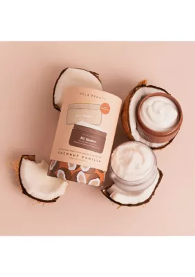 Coconut Vanilla Body Scrub + Body Butter Set