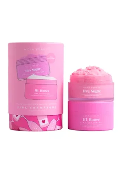 Pink Champagne Body Scrub + Body Butter Set