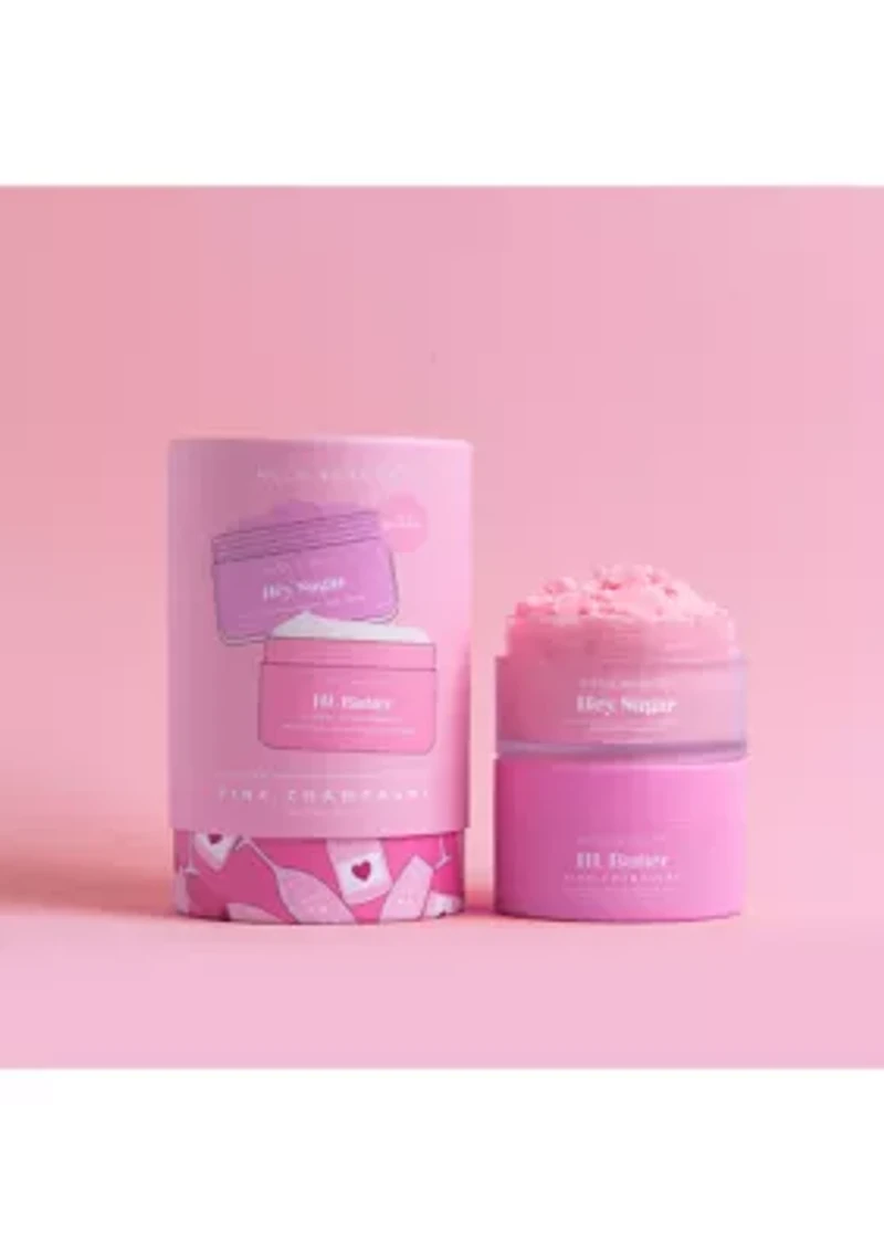 Pink Champagne Body Scrub + Body Butter Set