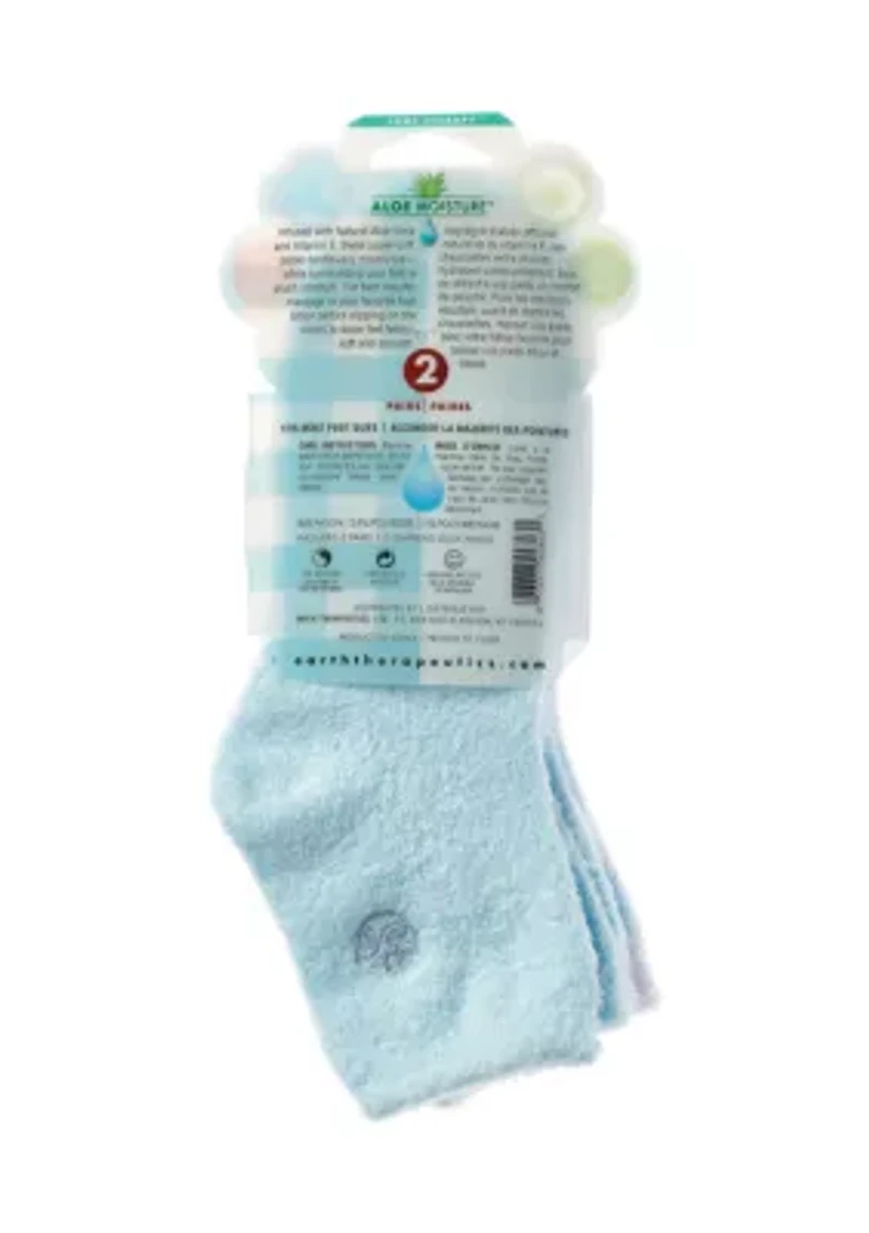 Luxury Aloe Moisture Sock 2 Pack - Blue