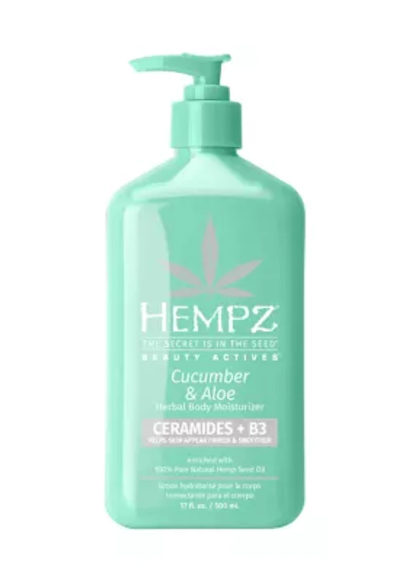 Beauty Actives Cucumber & Aloe Herbal Body Moisturizer with Ceramides + B3