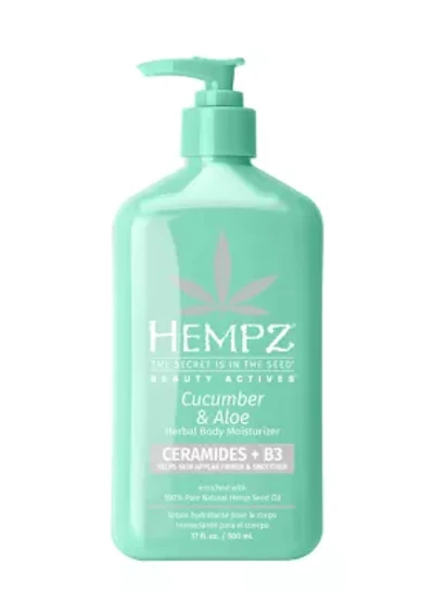 Beauty Actives Cucumber & Aloe Herbal Body Moisturizer with Ceramides + B3