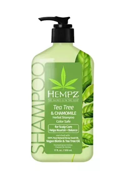 Tea Tree & Chamomile Herbal Shampoo with Vegan Biotin & Tea Tree Oil for Scalp Care