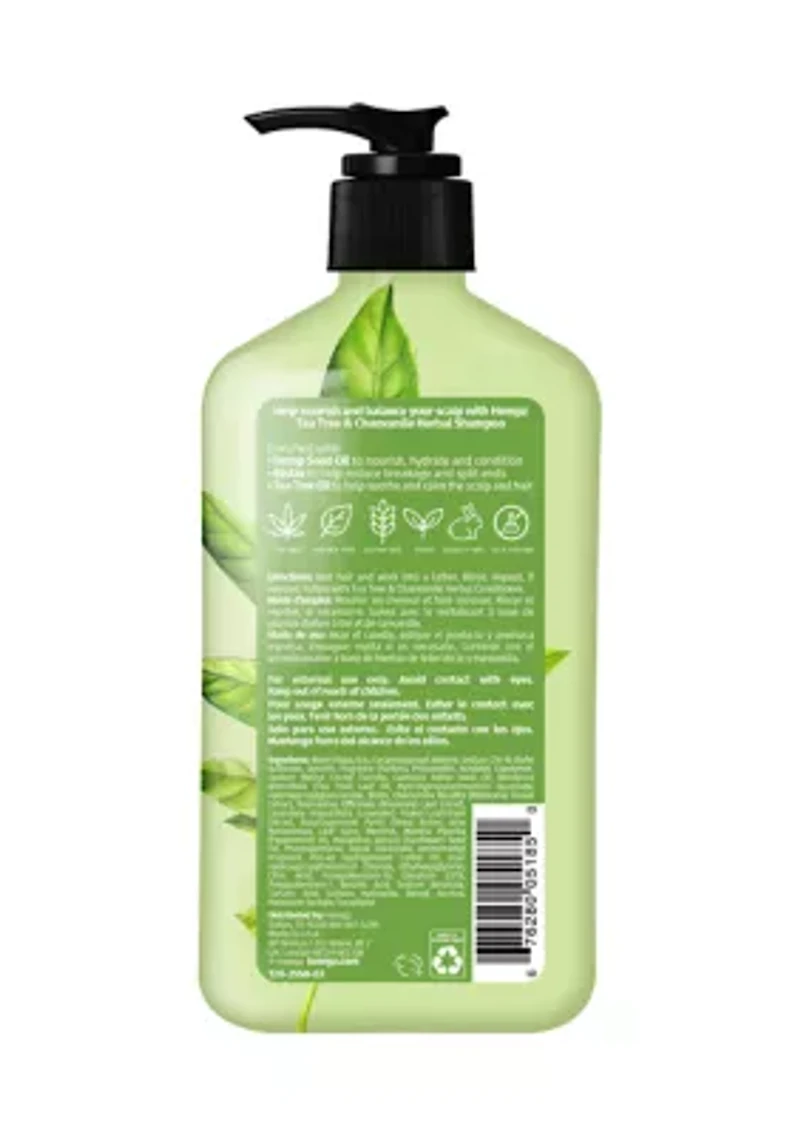 Tea Tree & Chamomile Herbal Shampoo with Vegan Biotin & Tea Tree Oil for Scalp Care