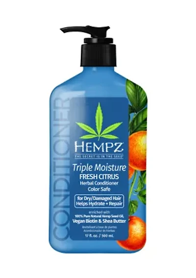 Triple Moisture Fresh Citrus Herbal Conditioner with Vegan Biotin & Shea Butter for Dry/Damaged Hair