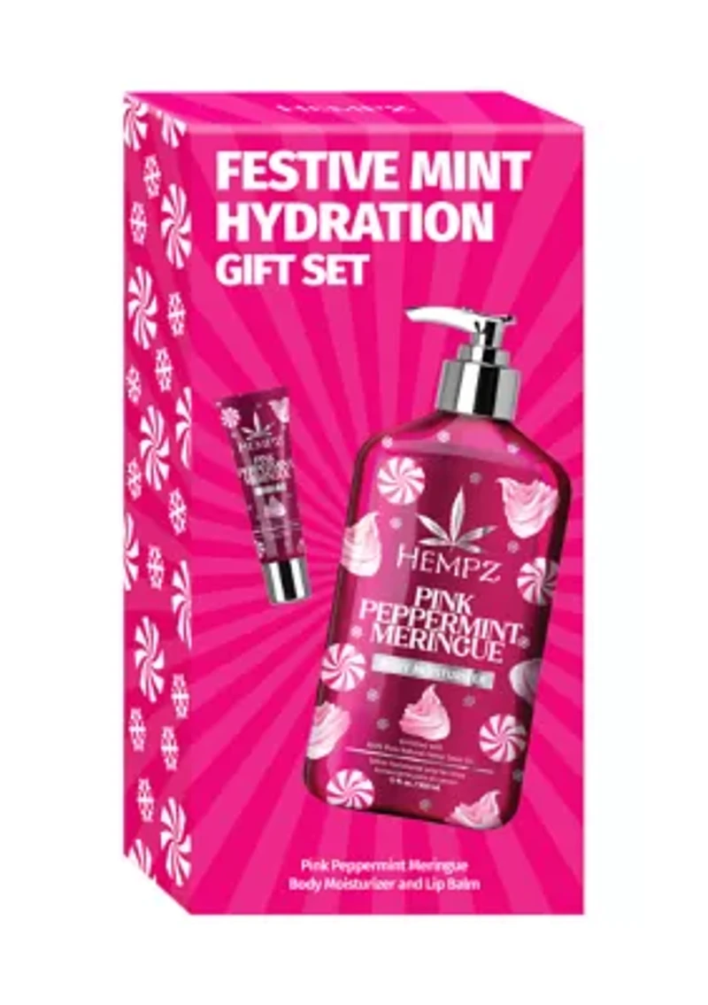 Festive Mint Hydration - Pink Peppermint Meringue Gift Set