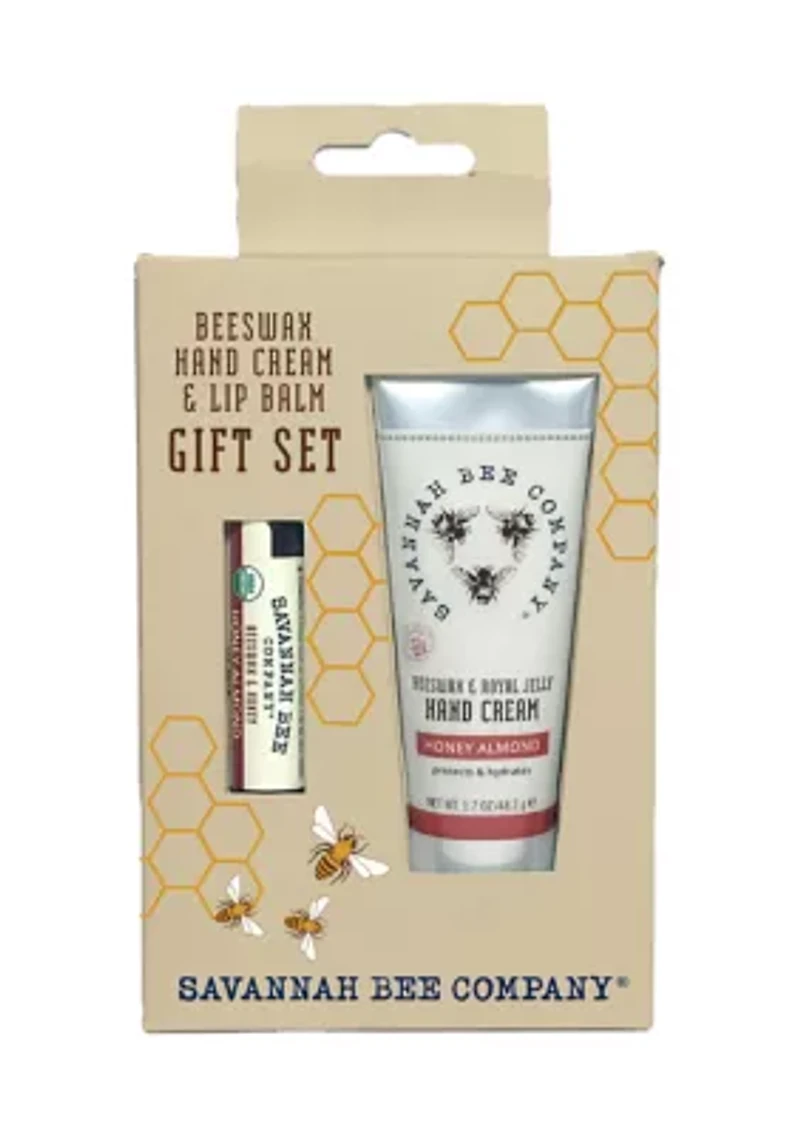Beeswax Hand Cream & Lipbalm Gift Set - Honey Almond