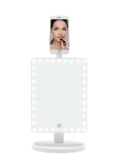 LED Mirror + Phone Holder
