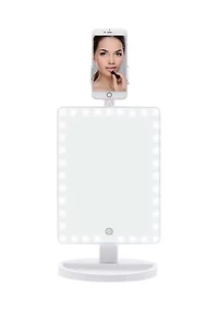 LED Mirror + Phone Holder