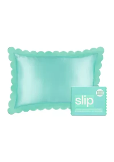 Pure Silk Queen Pillowcase with Scalloped Edge