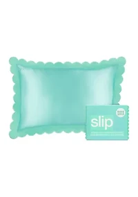 Pure Silk Queen Pillowcase with Scalloped Edge