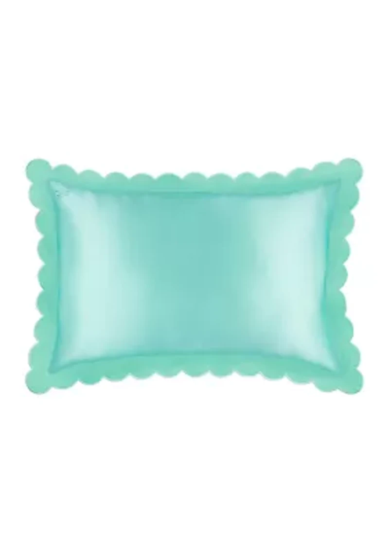 Pure Silk Queen Pillowcase with Scalloped Edge