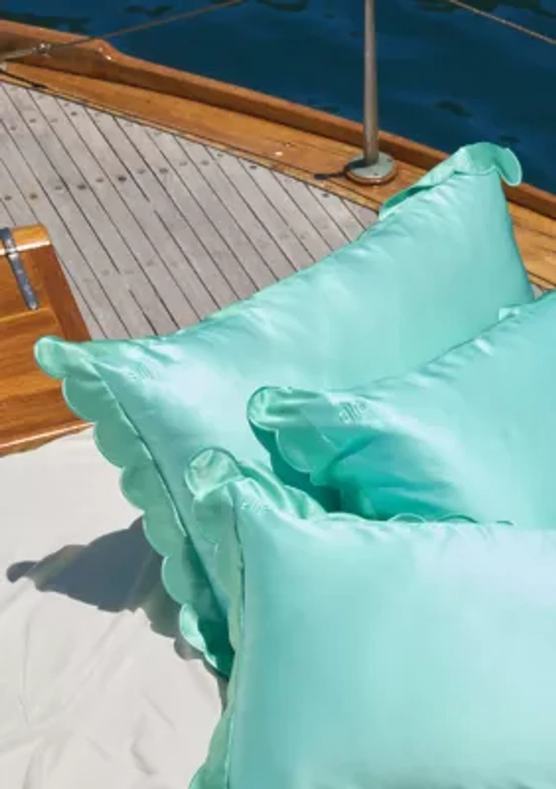 Pure Silk Queen Pillowcase with Scalloped Edge