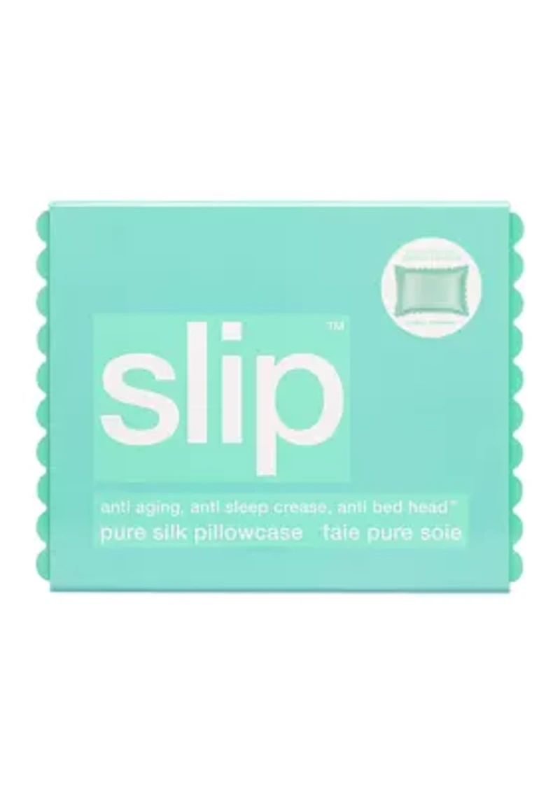 Pure Silk Queen Pillowcase with Scalloped Edge