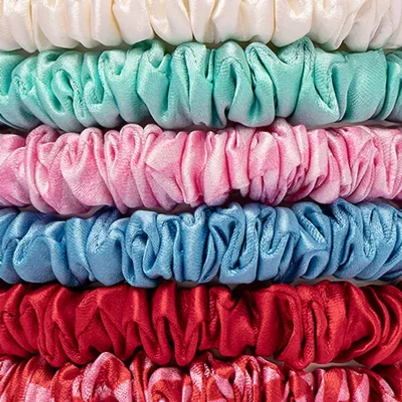 Pure Silk Skinny Scrunchies with Complimentary Pouch
