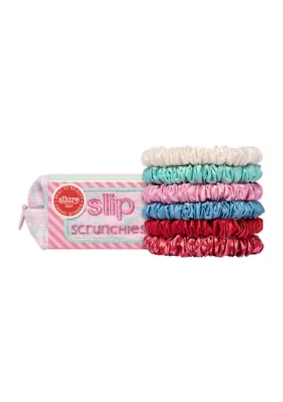 Pure Silk Skinny Scrunchies with Complimentary Pouch