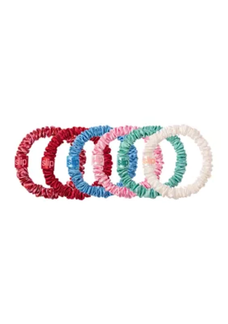 Pure Silk Skinny Scrunchies with Complimentary Pouch